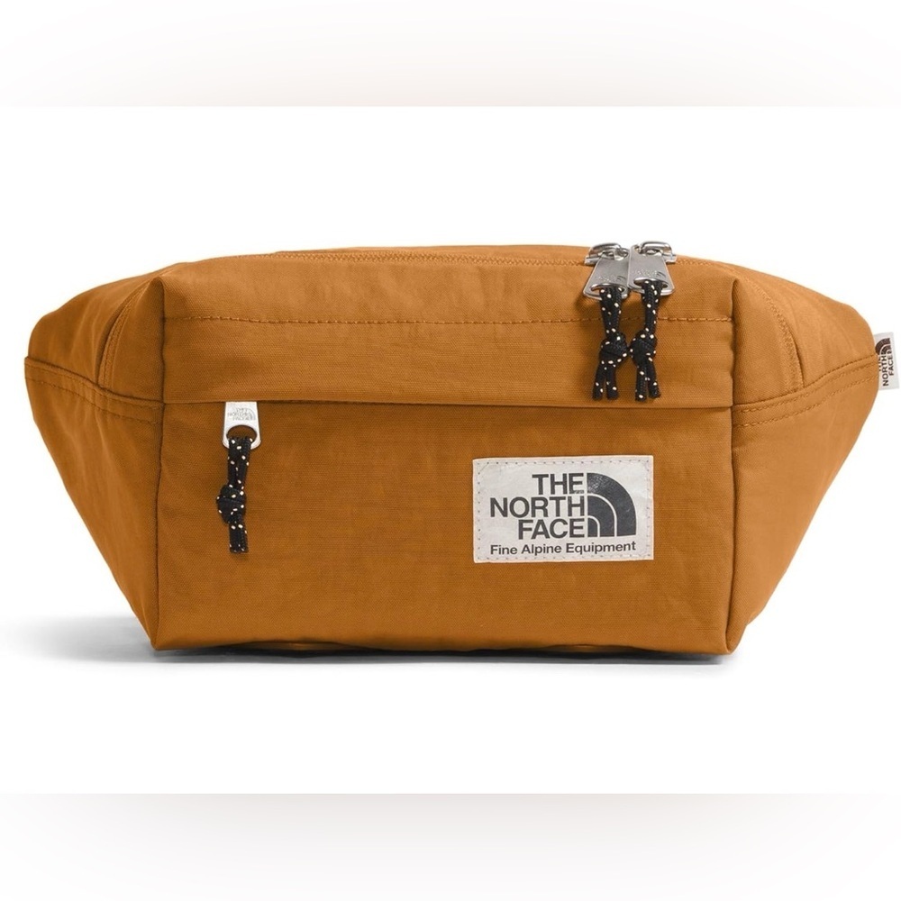 The North Face Tan Belt Bag with Front Zip Pocket. Water repellant. New